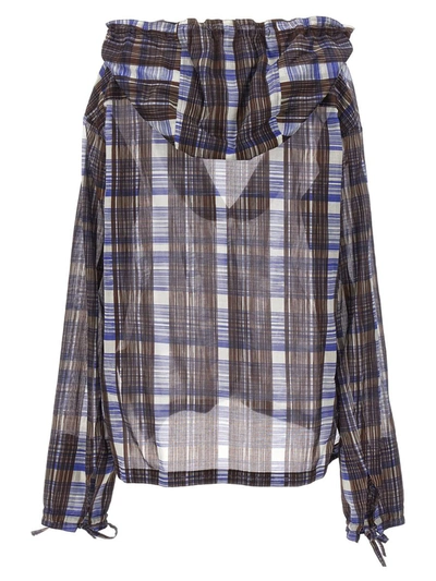 Shop Ferragamo Check Blouse In Multicolor