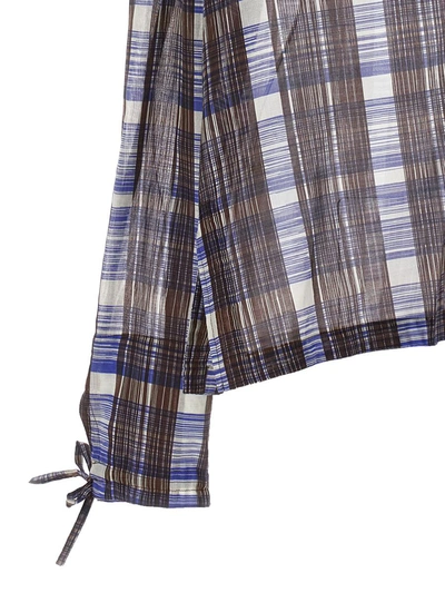 Shop Ferragamo Check Blouse In Multicolor