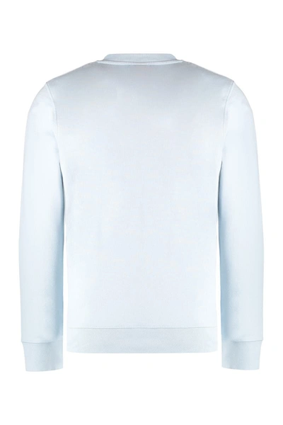 Shop Maison Kitsuné Cotton Crew-neck Sweatshirt In Blue