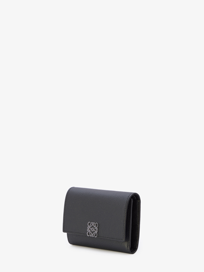 Shop Loewe Anagram Small Vertical Wallet In Black