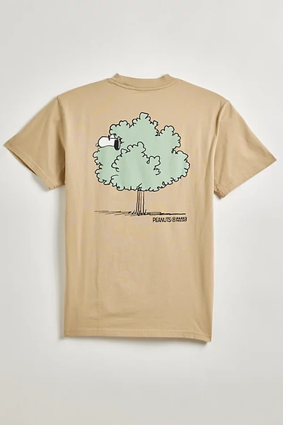 Shop Parks Project X Peanuts Uo Exclusive Graphic Tee In Cream, Men's At Urban Outfitters
