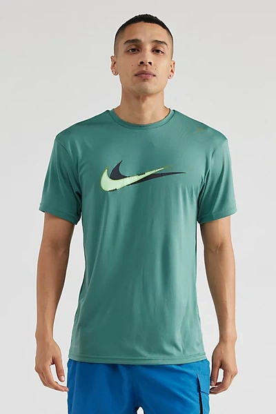 Shop Nike Stacked Swoosh Tee In Green, Men's At Urban Outfitters