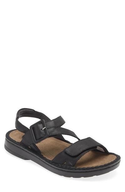 Shop Naot Castelo Sandal In Soft Black Leather