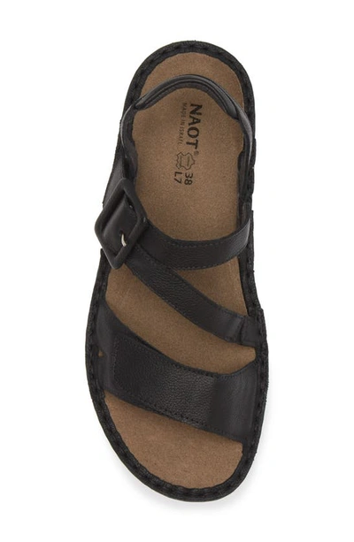 Naot Castelo Sandal In Soft Black Leather