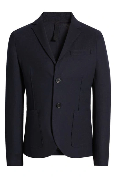 Shop Harris Wharf London Loro Piana Cotton Sport Coat In Navy Blue