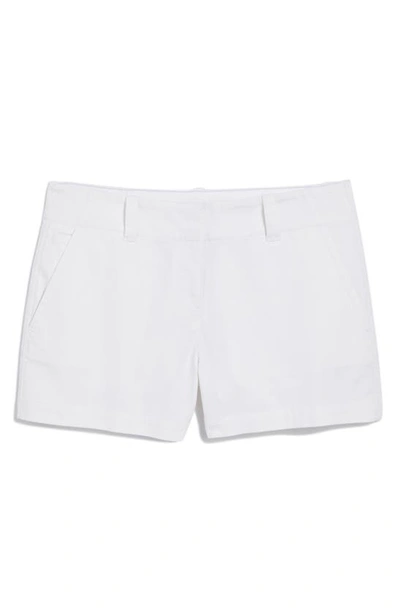 Shop Vineyard Vines Herringbone Stretch Cotton Shorts In White Cap