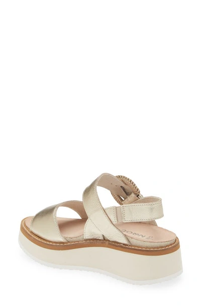 Naot Crepe Platform Sandal In Radiant Gold Leather