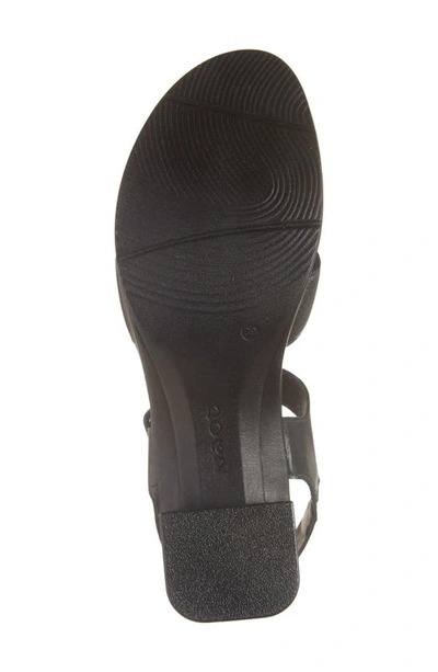 Naot Elite Platform Sandal In Shiny Black Leather