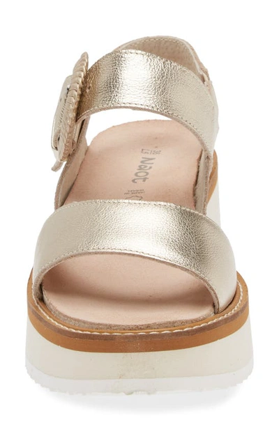 Naot Crepe Platform Sandal In Radiant Gold Leather