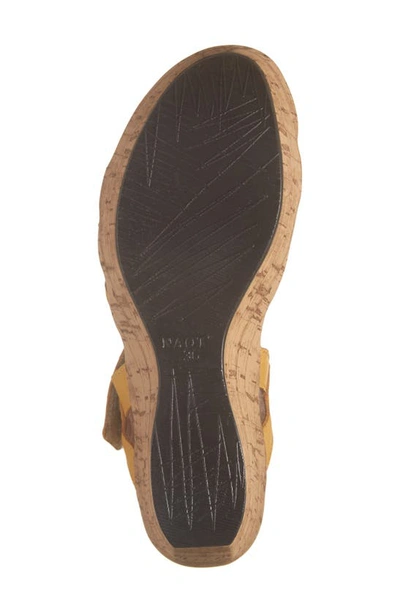 Naot Tropical Platform Wedge Sandal In Marigold Leather