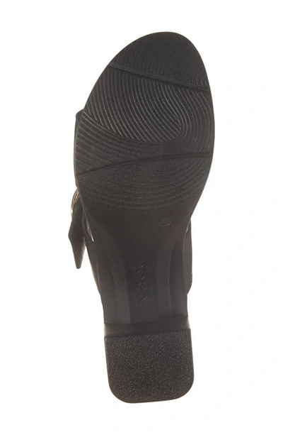Naot Celeb Platform Slide Sandal In Jet Black Leather