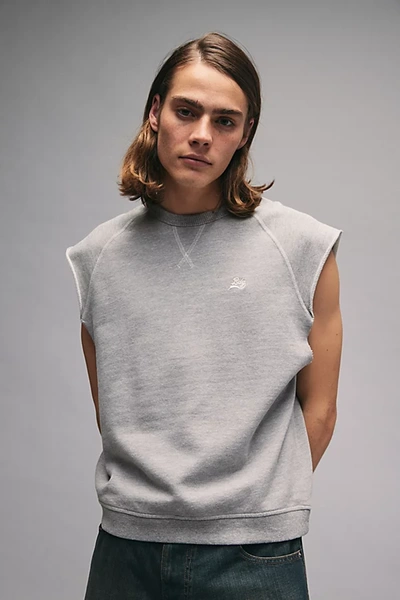 Shop Bdg Olly Cutoff Raglan Sweatshirt In Grey, Men's At Urban Outfitters