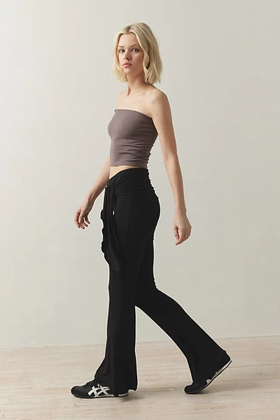 Shop Out From Under Jade Tied Up Flare Pant In Black, Women's At Urban Outfitters