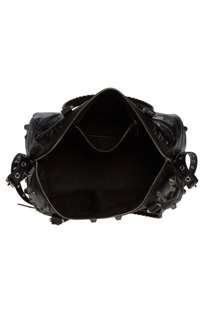 Shop Balenciaga Le Cagole Leather Duffle Bag In Black