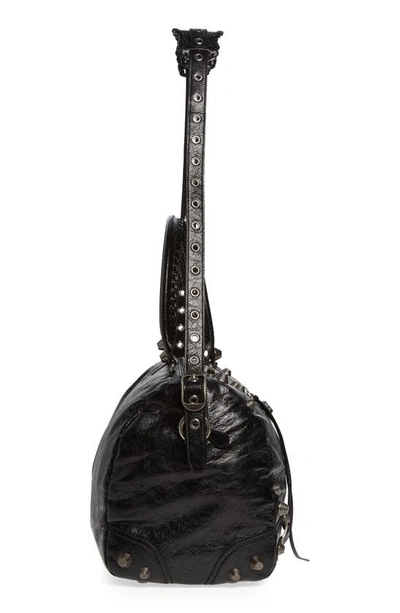 Shop Balenciaga Le Cagole Leather Duffle Bag In Black