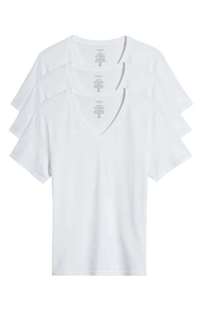 Shop Nordstrom 3-pack Modern V-neck T-shirts In White