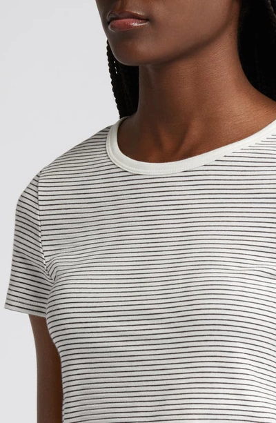 Shop Ag Hutton T-shirt In Pencil Stripe Ex-white