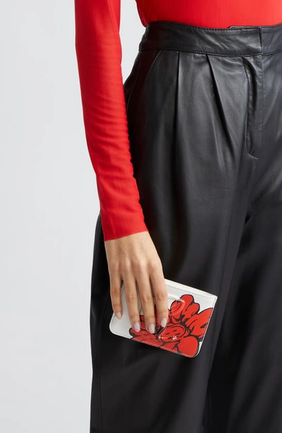 Shop Christian Louboutin X Shun Sudo By My Side Button Flower Leather Card Case In M700 Multi/ Multi