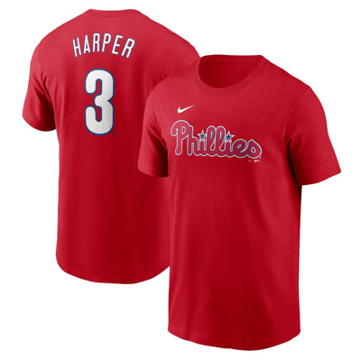 Shop Nike Bryce Harper Red Philadelphia Phillies Fuse Name & Number T-shirt