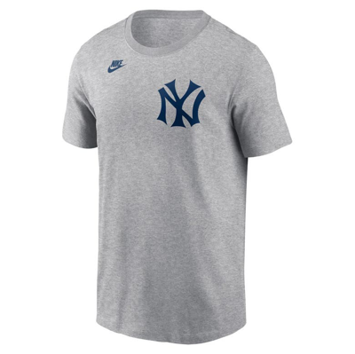 Shop Nike Derek Jeter Heather Gray New York Yankees Fuse Name & Number T-shirt