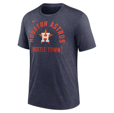 Shop Nike Heather Navy Houston Astros Swing Big Tri-blend T-shirt