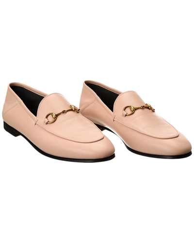 Shop Gucci Brixton Horsebit Leather Loafer (authentic ) In Pink