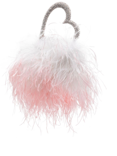 Shop L'alingi Pink Love Feather Tote Bag