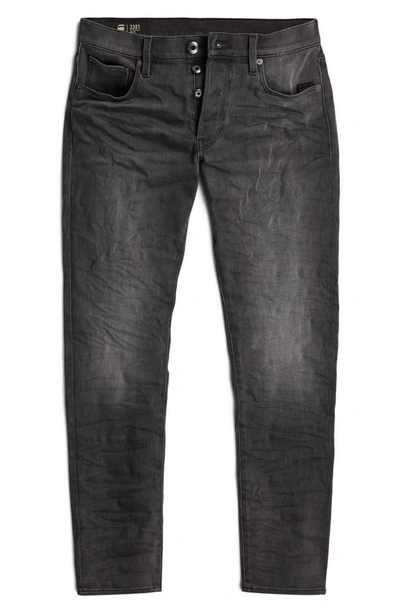 G-star Raw 3301 Slim Fit Jeans In Antic Charcoal