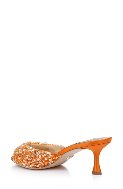 Shop Badgley Mischka Candie Slide Sandal In Orange