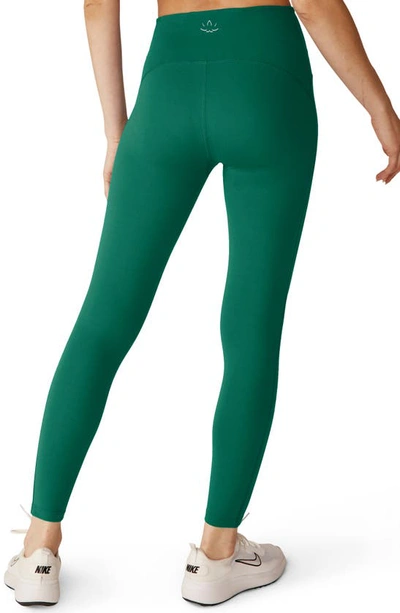 Shop Beyond Yoga Powerbeyond™ Strive High Waisted Midi Leggings In Meadow Green