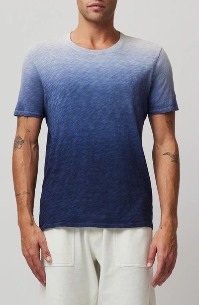 Shop Atm Anthony Thomas Melillo Ombré Cotton Slub T-shirt In Salt Grey / Ink Combo