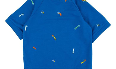 Shop Miki Miette Kids' Iggy Stargazer Embroidered Short Sleeve Sweatshirt