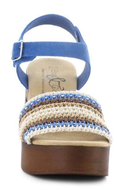 Shop Bos. & Co. Reny Ankle Strap Platform Sandal In Natural Multi Textil