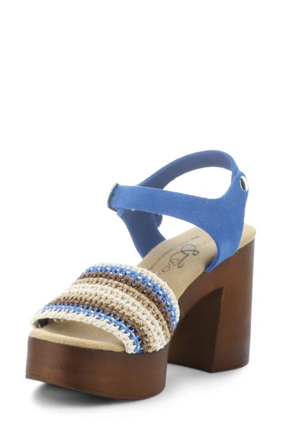 Shop Bos. & Co. Reny Ankle Strap Platform Sandal In Natural Multi Textil