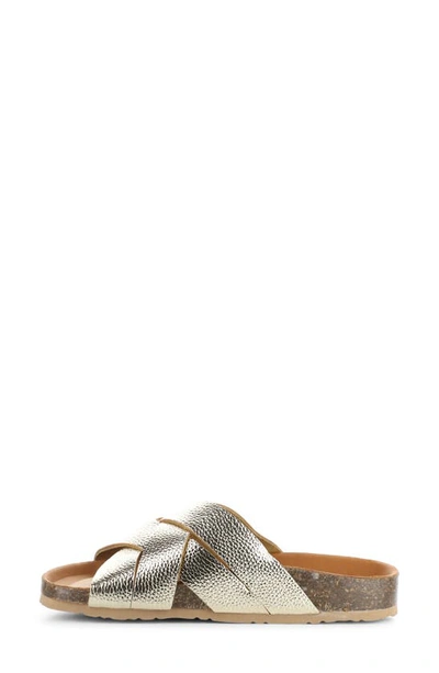 Bos. & Co. Mattie Slide Sandal In Platino Alche Leathe