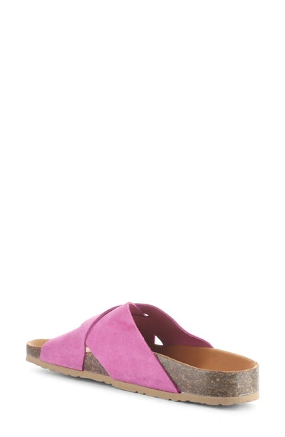 Shop Bos. & Co. Maisie Slide Sandal In Fuchsia Suede
