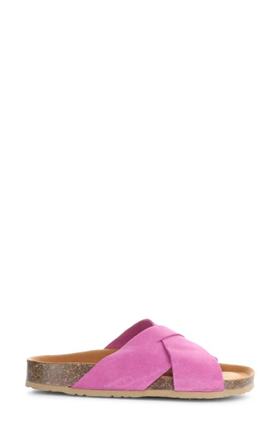 Shop Bos. & Co. Maisie Slide Sandal In Fuchsia Suede