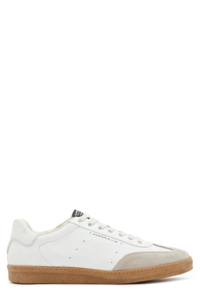 Shop Allsaints Leo Low Top Sneaker In White/ Sand