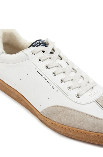 Shop Allsaints Leo Low Top Sneaker In White/ Sand