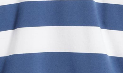 Shop Caslon Mixed Stripe Stretch Cotton Fleece Sweatshirt In Blue Ensign- White Stripe
