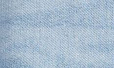 Good American Slit Front Denim Midi Skirt In Blue