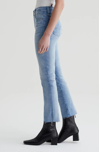 Shop Ag Mari Raw Hem High Waist Crop Straight Leg Jeans In 24 Years Looking Glass