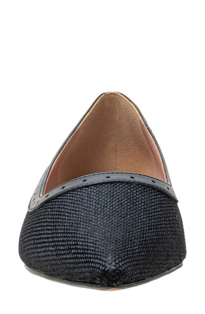 Linea Paolo Newport Pointed Toe Flat In Black