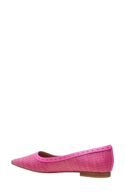 Linea Paolo Newport Pointed Toe Flat In Fuchsia