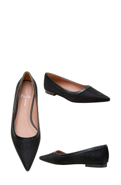 Linea Paolo Newport Pointed Toe Flat In Black