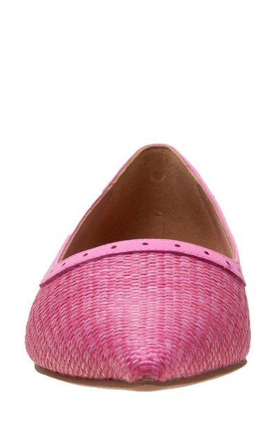 Linea Paolo Newport Pointed Toe Flat In Fuchsia