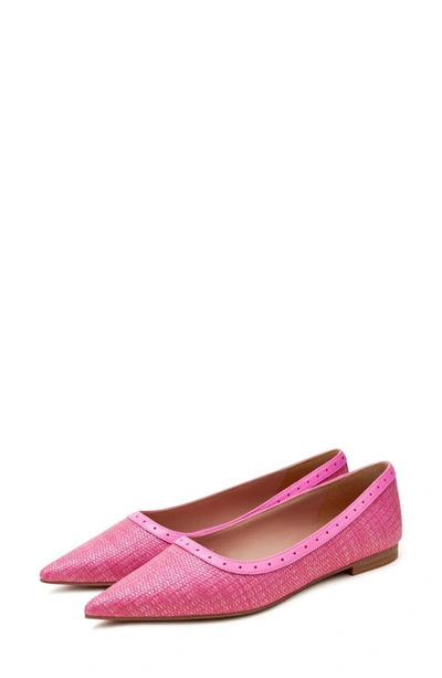 Linea Paolo Newport Pointed Toe Flat In Fuchsia