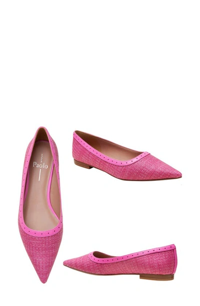 Linea Paolo Newport Pointed Toe Flat In Fuchsia