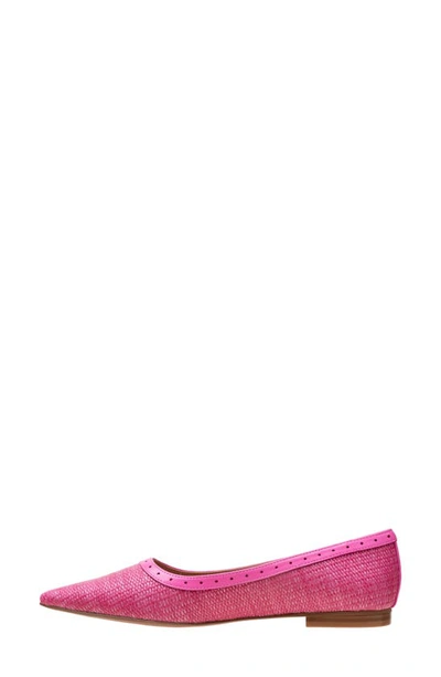 Linea Paolo Newport Pointed Toe Flat In Fuchsia