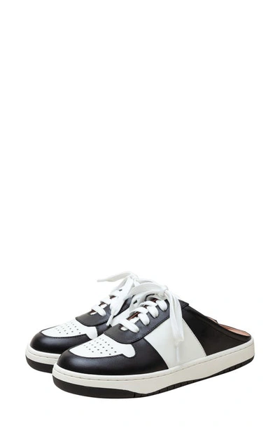 Shop Linea Paolo Kieran Mule Sneaker In Black/ Eggshell